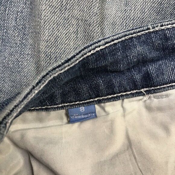 Simply Vera Denim Womens Capri Jeans Cropped Straight Flap Pockets Size 8 - Picture 10 of 13